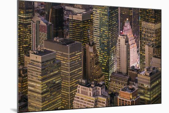 USA, New York City, elevated view of Midtown Manhattan-Walter Bibikow-Mounted Photographic Print