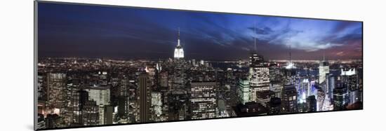 USA, New York City, Empire State Building and Lower Manhattan Skyline Panoramic-Michele Falzone-Mounted Photographic Print