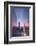 USA, New York City, Lower Manhattan and Freedom Tower from 9-11 Memorial-Walter Bibikow-Framed Photographic Print