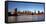 USA, New York City, Manhattan, Brooklyn Bridge, View from Brooklyn, Evening, Panorama-Catharina Lux-Framed Premier Image Canvas