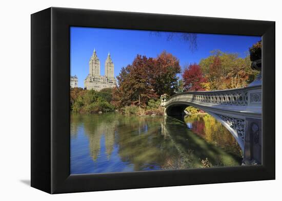 Usa, New York City, Manhattan, Central Park, Bow Bridge-Michele Falzone-Framed Premier Image Canvas