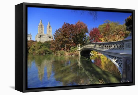 Usa, New York City, Manhattan, Central Park, Bow Bridge-Michele Falzone-Framed Premier Image Canvas