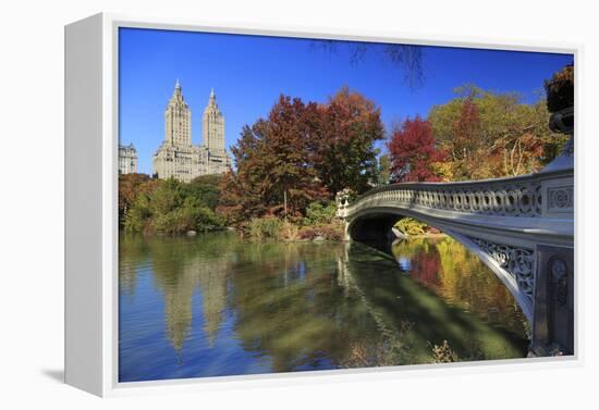 Usa, New York City, Manhattan, Central Park, Bow Bridge-Michele Falzone-Framed Premier Image Canvas