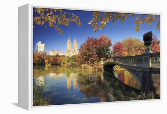 Usa, New York City, Manhattan, Central Park, Bow Bridge-Michele Falzone-Framed Premier Image Canvas