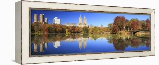 Usa, New York City, Manhattan, Central Park, Bow Bridge-Michele Falzone-Framed Premier Image Canvas