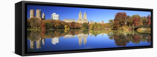 Usa, New York City, Manhattan, Central Park, Bow Bridge-Michele Falzone-Framed Premier Image Canvas