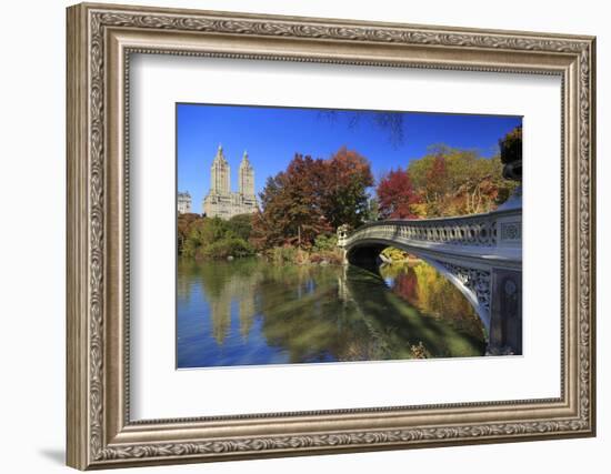 Usa, New York City, Manhattan, Central Park, Bow Bridge-Michele Falzone-Framed Photographic Print