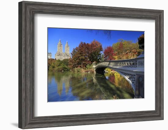 Usa, New York City, Manhattan, Central Park, Bow Bridge-Michele Falzone-Framed Photographic Print