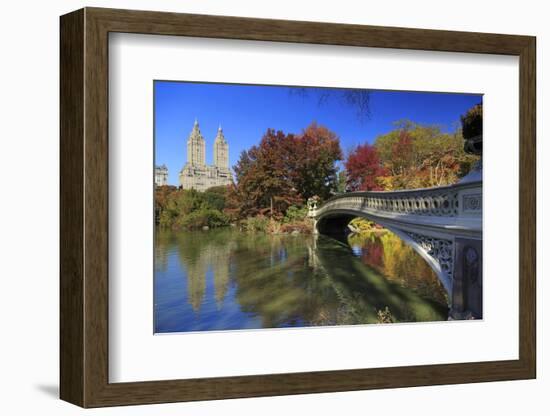 Usa, New York City, Manhattan, Central Park, Bow Bridge-Michele Falzone-Framed Photographic Print