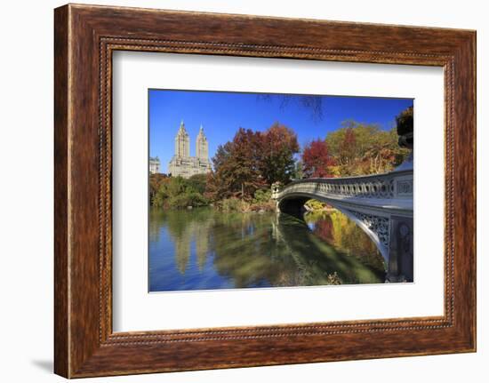 Usa, New York City, Manhattan, Central Park, Bow Bridge-Michele Falzone-Framed Photographic Print