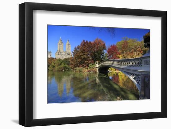 Usa, New York City, Manhattan, Central Park, Bow Bridge-Michele Falzone-Framed Photographic Print