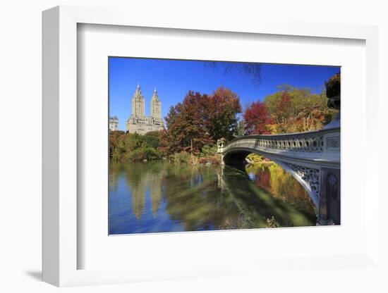 Usa, New York City, Manhattan, Central Park, Bow Bridge-Michele Falzone-Framed Photographic Print