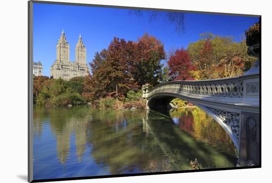 Usa, New York City, Manhattan, Central Park, Bow Bridge-Michele Falzone-Mounted Photographic Print