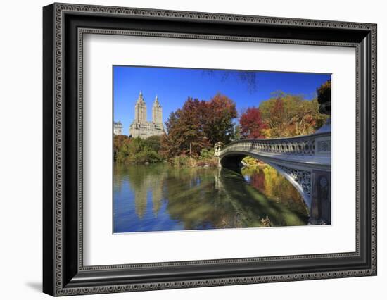 Usa, New York City, Manhattan, Central Park, Bow Bridge-Michele Falzone-Framed Photographic Print