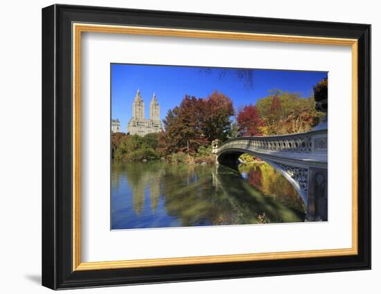 Usa, New York City, Manhattan, Central Park, Bow Bridge-Michele Falzone-Framed Photographic Print