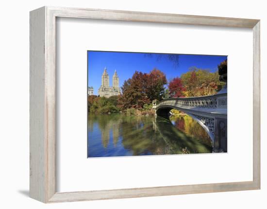 Usa, New York City, Manhattan, Central Park, Bow Bridge-Michele Falzone-Framed Photographic Print