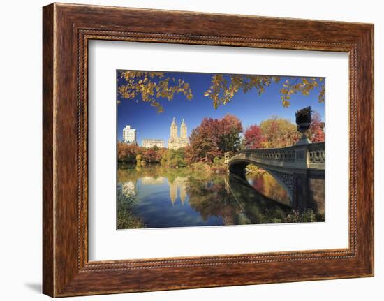 Usa, New York City, Manhattan, Central Park, Bow Bridge-Michele Falzone-Framed Photographic Print