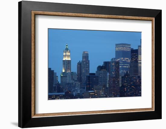 USA, New York City, Manhattan, Financial District, Evening-Catharina Lux-Framed Photographic Print