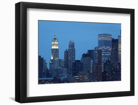 USA, New York City, Manhattan, Financial District, Evening-Catharina Lux-Framed Photographic Print