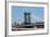 USA, New York City, Manhattan, Manhattan Bridge and Skyline, View from Brooklyn Bridge-Catharina Lux-Framed Photographic Print
