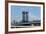 USA, New York City, Manhattan, Manhattan Bridge and Skyline, View from Brooklyn Bridge-Catharina Lux-Framed Photographic Print