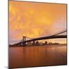 USA, New York City, Manhattan, Manhattan Bridge Spanning the East River-Gavin Hellier-Mounted Photographic Print