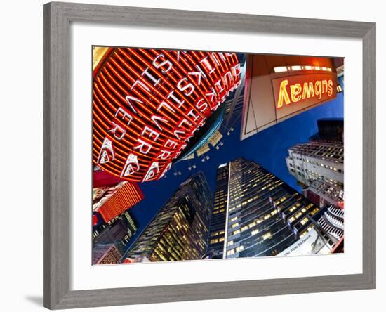 USA, New York City, Manhattan, Times Square, Neon Lights of 42nd Street-Gavin Hellier-Framed Photographic Print