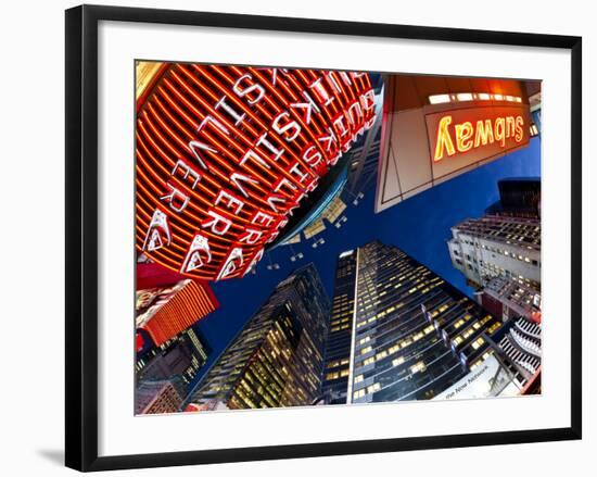 USA, New York City, Manhattan, Times Square, Neon Lights of 42nd Street-Gavin Hellier-Framed Photographic Print