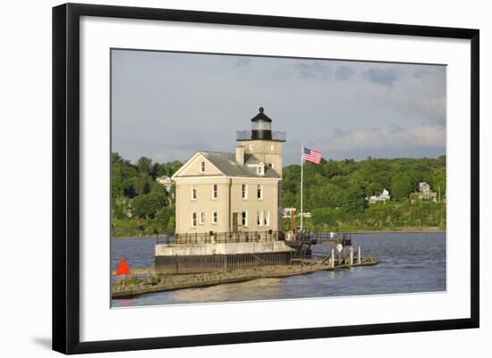 USA, New York, Kingston, Hudson River. Rondout Creek Light.-Cindy Miller Hopkins-Framed Photographic Print