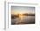 Usa, New York, Lower Manhattan Skyline and Brooklyn Bridge over East River at Sunset-Alan Copson-Framed Photographic Print