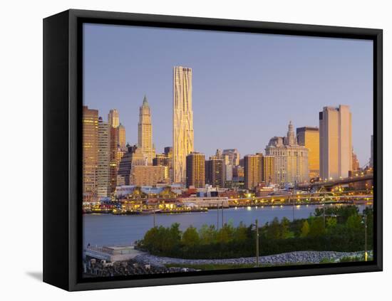 USA, New York, Lower Manhattan, Tallest Building Is Beekman Tower (By Frank Gehry), with Woolworth -Alan Copson-Framed Premier Image Canvas