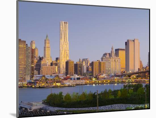 USA, New York, Lower Manhattan, Tallest Building Is Beekman Tower (By Frank Gehry), with Woolworth -Alan Copson-Mounted Photographic Print
