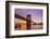 Usa, New York, Manhattan, Brooklyn Bridge and Manhattan Bridge across the East River at Sunrise-Alan Copson-Framed Photographic Print