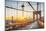 Usa, New York, Manhattan, Brooklyn Bridge at Sunrise-Alan Copson-Mounted Photographic Print