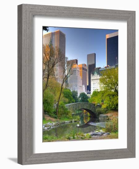 USA, New York, Manhattan, Central Park, the Pond-Alan Copson-Framed Photographic Print