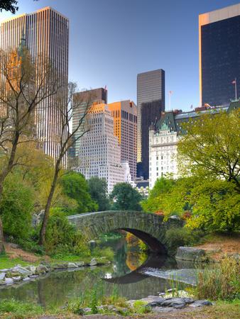 'USA, New York, Manhattan, Central Park, the Pond' Photographic Print ...