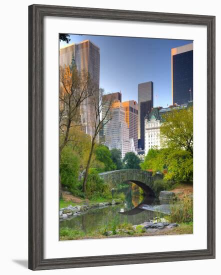 USA, New York, Manhattan, Central Park, the Pond-Alan Copson-Framed Photographic Print