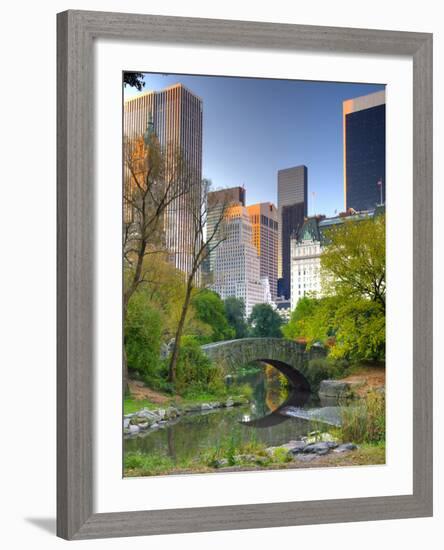 USA, New York, Manhattan, Central Park, the Pond-Alan Copson-Framed Photographic Print