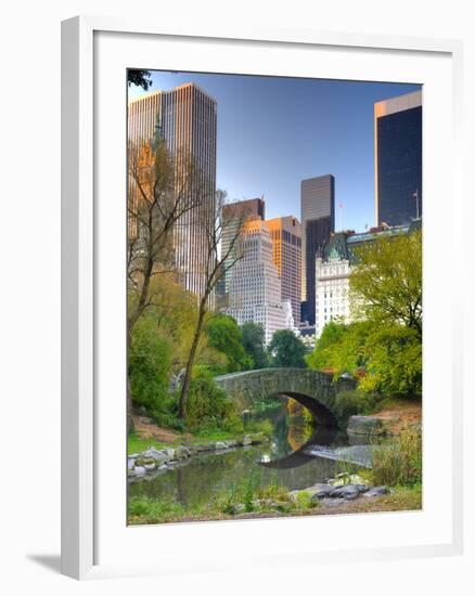 USA, New York, Manhattan, Central Park, the Pond-Alan Copson-Framed Photographic Print