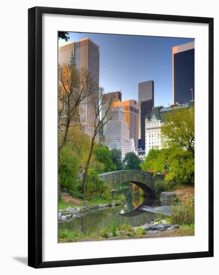 USA, New York, Manhattan, Central Park, the Pond-Alan Copson-Framed Photographic Print