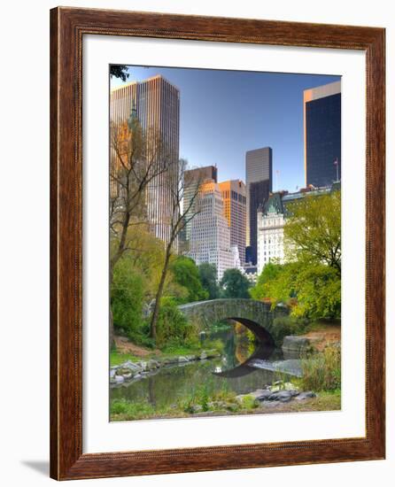 USA, New York, Manhattan, Central Park, the Pond-Alan Copson-Framed Photographic Print