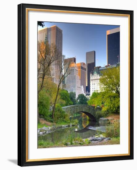 USA, New York, Manhattan, Central Park, the Pond-Alan Copson-Framed Photographic Print