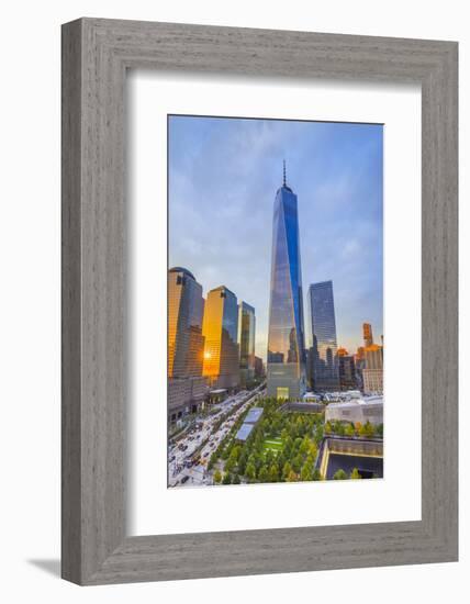 Usa, New York, Manhattan, Downtown, World Trade Center, Freedom Tower or One World Trade Center-Alan Copson-Framed Photographic Print