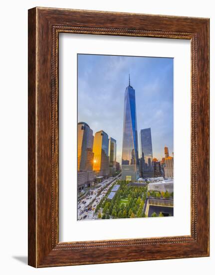 Usa, New York, Manhattan, Downtown, World Trade Center, Freedom Tower or One World Trade Center-Alan Copson-Framed Photographic Print