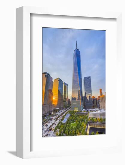 Usa, New York, Manhattan, Downtown, World Trade Center, Freedom Tower or One World Trade Center-Alan Copson-Framed Photographic Print