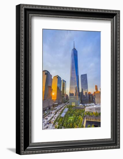 Usa, New York, Manhattan, Downtown, World Trade Center, Freedom Tower or One World Trade Center-Alan Copson-Framed Photographic Print