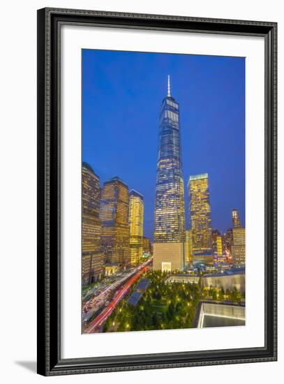 Usa, New York, Manhattan, Downtown, World Trade Center, Freedom Tower or One World Trade Center-Alan Copson-Framed Photographic Print