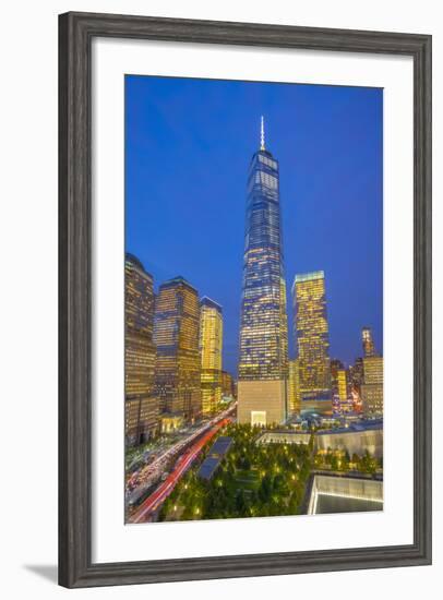 Usa, New York, Manhattan, Downtown, World Trade Center, Freedom Tower or One World Trade Center-Alan Copson-Framed Photographic Print