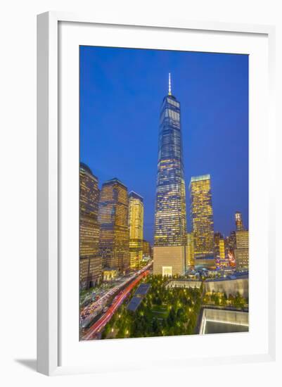 Usa, New York, Manhattan, Downtown, World Trade Center, Freedom Tower or One World Trade Center-Alan Copson-Framed Photographic Print