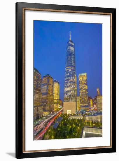 Usa, New York, Manhattan, Downtown, World Trade Center, Freedom Tower or One World Trade Center-Alan Copson-Framed Photographic Print